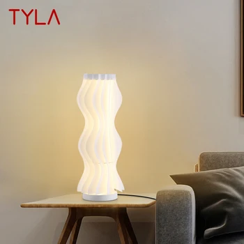 Современная светодиодная настольная лампа TYLA Винтажная креативная белая простая настольная лампа, декоративная для дома, гостиной, спальни