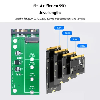 M2 SATA Riser 2,5-Дюймовый SSD-Адаптер Для Чтения Карт Жесткого Диска B Key M.2 NGFF Конвертер SATA3 6G Карта для 2230-2280 M.2 SATA SSD