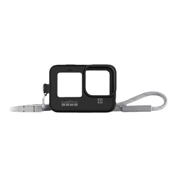 Черный силиконовый защитный чехол + ремешок для аксессуаров для экшн-камеры HERO11 / 10 / 9