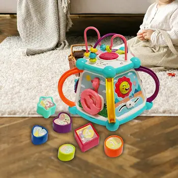 Игрушка-кубик для раннего развития, детский музыкальный игровой центр, игрушка для мальчиков и девочек