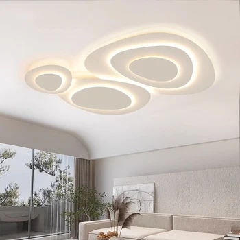 2023 Современный и простой Белый светодиодный потолочный светильник для спальни, гостиной, кухни, внутреннего освещения, домашнего декора, люстры