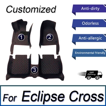 Автомобильные коврики для Mitsubishi Eclipse Cross 2018 2019 2020 Пользовательские автоматические накладки для ног, автомобильные ковровые покрытия, аксессуары для интерьера