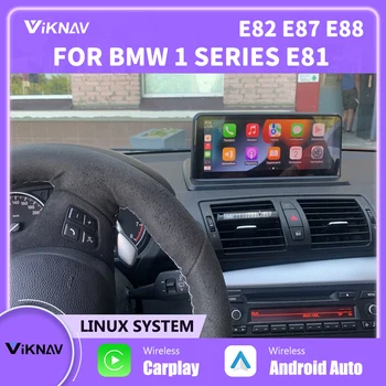 Автомобильное радио Linux Wireless CarPlay для BMW 1 серии E81 E82 E87 E88 Автомобильный мультимедийный Android автомагнитола iDrive wireless carplay