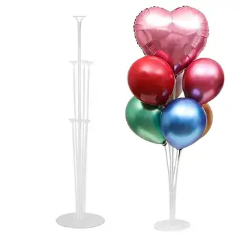 Держатель для воздушных шаров Прозрачные палочки для воздушных шаров с основанием Прозрачная подставка для воздушных шаров для стола Держатель для воздушных шаров для вечеринки по случаю Дня рождения, свадебного фестиваля