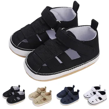 Летняя детская обувь, детская Открытая обувь для малышей, Повседневные сандалии для новорожденных мальчиков и девочек, Дышащие Удобные Первые ходунки