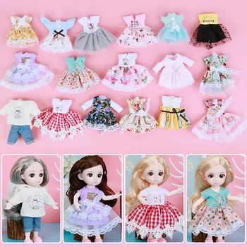 Одежда для кукол 16-18 см, Bjd OB11, одежда для кукол, платье 1/8, аксессуары, костюм для девочек, игрушка в подарок