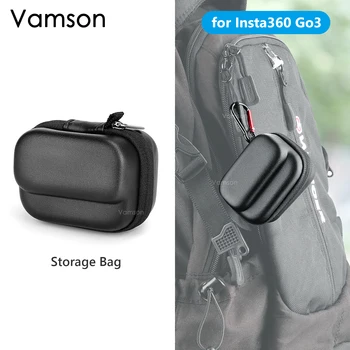 Vamson для экшн-камеры Insta 360 GO 3, маленькая сумка для хранения, водонепроницаемый жесткий чехол для переноски аксессуаров Insta 360 Go3.