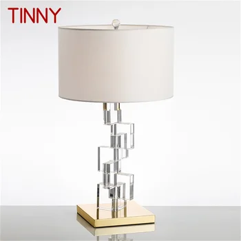 Креативная настольная лампа TINNY Nordic, современный Хрустальный светодиодный декоративный настольный светильник для дома, прикроватной тумбочки, спальни