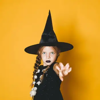 Аксессуар для костюма Хэллоуина, Изысканная Шляпа ведьмы на Хэллоуин, аксессуары для вечеринки, Праздничное украшение на Хэллоуин для группы