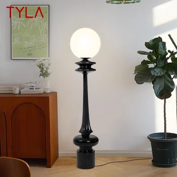 Торшер TYLA с римской колонной в скандинавском стиле, Черный, Современная гостиная, спальня, Креативный Декоративный светильник для творчества