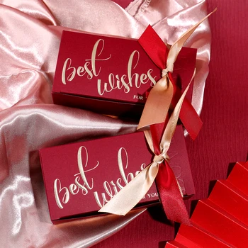 5шт Бумажная коробка конфет с бронзовым рисунком, украшения в виде сердечек, Подарочная коробка для подарков 
