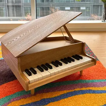 1 шт. Механическое детское деревянное маленькое пианино, Переносное для дома, музыкальный инструмент для начинающих, игрушка для детей, подарок на День рождения