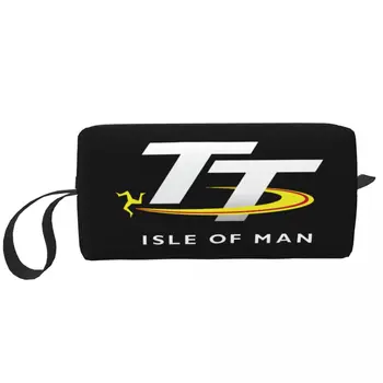 Изготовленная на заказ Мотоциклетная Спортивная сумка Isle Of Man TT Races, Дорожная Косметичка, Женский Органайзер для косметики, Дамский набор для хранения косметики