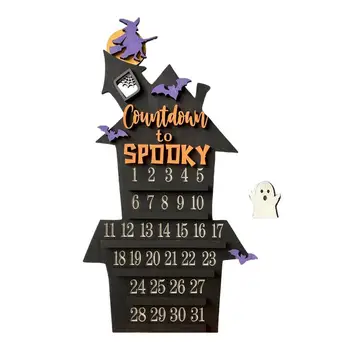 Адвент-календари на Хэллоуин 2023 года, обратный отсчет до Хэллоуина С украшением в виде призрака летучей мыши, Календарь с украшением в виде призрака летучей мыши, с