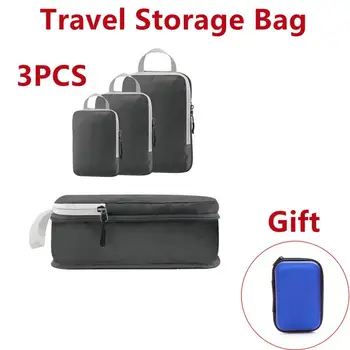 Дорожная сумка для хранения Сжимаемых упаковочных кубиков Складной Водонепроницаемый дорожный чемодан из нейлона, портативный с сумочкой-органайзером для багажа