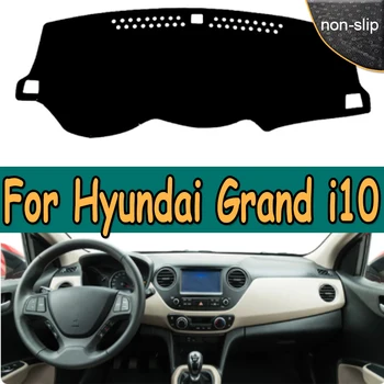 Для Hyundai Grand i10 2013-2017 Чехлы для приборной панели с правым и левым рулем, коврик, абажур, подушка, ковры, аксессуары