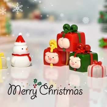 Симпатичный Рождественский орнамент Мини-настольный Снеговик Орнамент 2024 Новогодний Рождественский подарок для гостей Мини-рождественские украшения Атмосфера