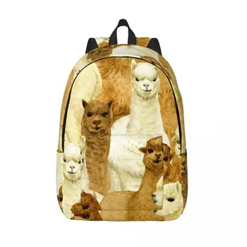 Школьный рюкзак, студенческий рюкзак, забавная альпака, лама, рюкзак на плечо, сумка для ноутбука, школьный рюкзак