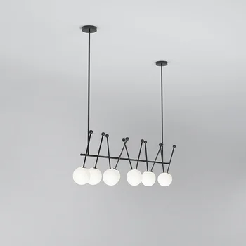 геометрический подвесной светильник, овальный шар, декоративный подвесной светильник, шкив, подвесной светильник в стеклянной коробке, светильник для кухни luminaria de mesa