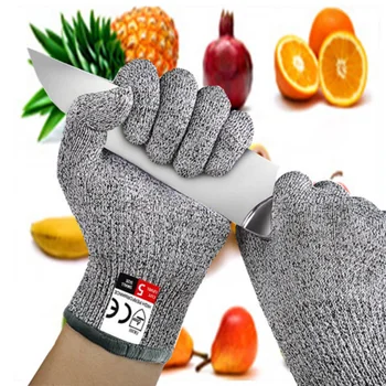 Пятиуровневые Перчатки, защищающие от порезов, Кухонные HPPE, Защищающие от царапин, Защитные Перчатки для резки стекла, Садовые Рабочие Перчатки Оптом