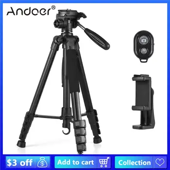 Штатив Andoer 1,88 М/74 дюйма, подставка для камеры, штатив-трипод 360 °, грузоподъемность 5 кг для цифровых зеркальных фотокамер Canon Sony Nikon, видеокамер, смартфонов