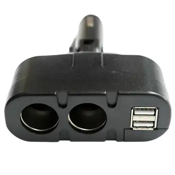 Адаптер для автомобильного зарядного устройства USB с двумя портами USB для быстрой зарядки, многопортовая розетка, быстрое зарядное устройство для смартфонов, планшетов, аксессуаров