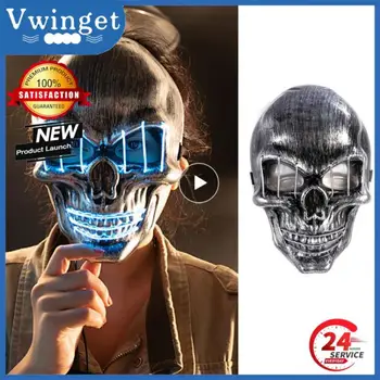 1-10 шт. Скелет смерти призрака, новый светящийся косплей, Skullx, нетоксичная маска с черепом, маска для Хэллоуина, светодиодная маска для лица, легкая