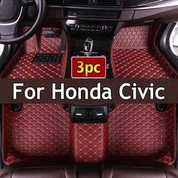 Автомобильные коврики для Honda Civic 2022-2023 Пользовательские Автомобильные Накладки для ног Аксессуары для автомобильных ковровых покрытий