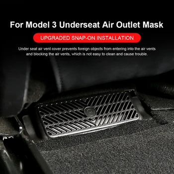 Для Tesla Модель 3 Модель Y Защитная крышка заднего вентиляционного отверстия, антиблокирующая решетка радиатора заднего сиденья, автомобильные аксессуары