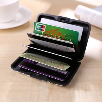 Алюминиевый держатель для банковских карт RFID Zebra Wallet Деловой модный чехол для защиты карт