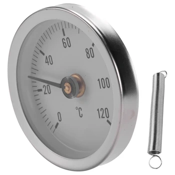 Термометр Ts-W50A, термометр для горячей воды, биметаллический датчик температуры на поверхности трубы из нержавеющей стали с зажимом