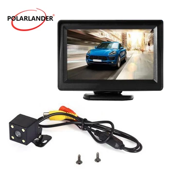 Высококачественный 4-х светодиодный дисплей с подсветкой, камера заднего вида автомобиля и 4,3-дюймовый цветной TFT LCD автомобильный монитор