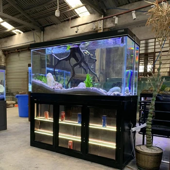 Супер Белый Стеклянный Домашний Аквариум Для Рыб Аквариум Для Гостиной Экран Средний и Большой Экологический Донный Фильтр Dragon Fish Tank