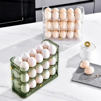 Слои Переворачивайте 3 яйца Используйте держатель для яиц Удобный и легкий Ящик для хранения яиц в холодильнике Прочный Ящик для хранения яиц и для больших