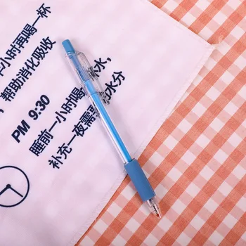 Синяя Ручка-Бочонок Для Письма Fresh Writing Pen Girl's Heart Press Гелевая Ручка 0,5 мм Для Подписи Студентов Macarons Morandi Color