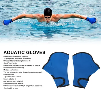 1 пара ласт для плавания унисекс, перчатки с перепонками для пальцев, неопреновое весло, перчатки для занятий водными видами спорта, тренировки по плаванию.