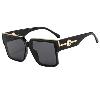 Новые роскошные брендовые дизайнерские квадратные солнцезащитные очки большого размера для мужчин и женщин 2023, модные очки в толстой оправе, мужские UV400, мужские знаменитости