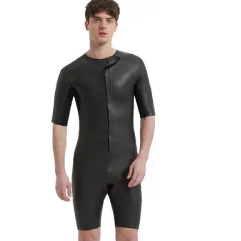 мужской гидрокостюм из гладкой кожи толщиной 3 мм Сохраняет тепло Для подводного плавания С коротким рукавом для триатлона, серфинга, подводного плавания с маской и трубкой, Водолазный костюм