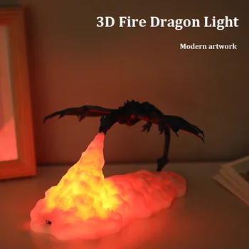 3D Печатный ночник с драконом, светодиодные ночники для дома, лучшие подарки для детей, товары для дома, Огненный дракон, Ледяной дракон, декоративные изделия