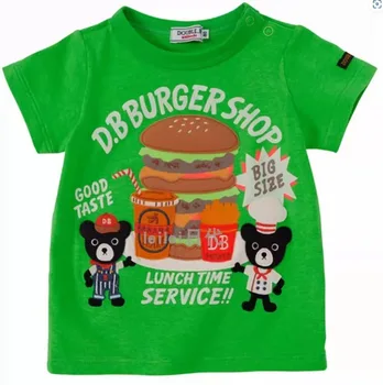 2023 Новая летняя футболка с рисунком из ткани для девочек в Гамбурге, детская футболка с короткими рукавами, хлопчатобумажная одежда