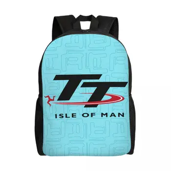 Гоночный рюкзак Isle Of Man TT для женщин и мужчин, водонепроницаемая школьная мотоциклетная спортивная сумка для колледжа, сумка для книг с принтом