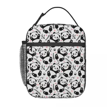 Школьная сумка для ланча Happy Panda, Оксфордская сумка для ланча, для офиса, путешествий, кемпинга, термоохладитель, ланч-бокс
