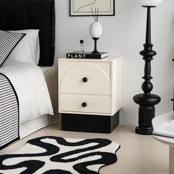 Современные прикроватные тумбочки в скандинавском стиле, Белые, черные Органайзеры, Минималистичный детский прикроватный столик в центре, простой дизайн, Современная мебель для спальни