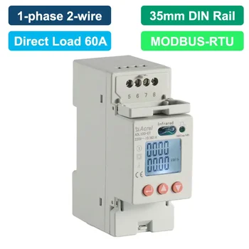 Acrel DDSD1352-C RS485 Измеритель Энергопотребления Интеллектуальный Измеритель мощности 60A С прямым подключением или 100A через CT