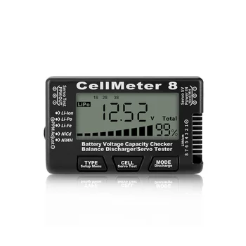 RC Cellmeter 8 Digital Battery Capacity Checker Контроллер Тестер Напряжения Тестер для Li-Ion NiMH Nicd Cell Meter Черный