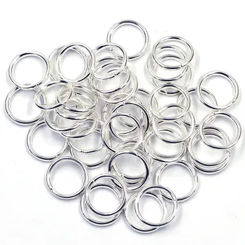 500шт открытые переходные кольца из сплава, круглые, посеребренные для ожерелий, ювелирных изделий, поделок, 5 мм