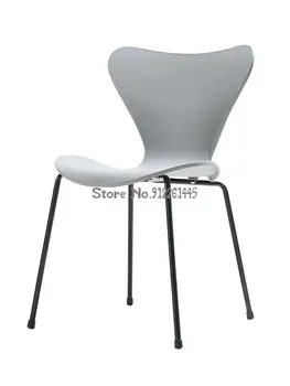 Обеденный стул в скандинавском индустриальном стиле, простая и стильная спинка Офисного стула, Креативный Пластиковый стул для переговоров, Чистый Красный