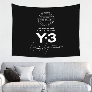 Y-3 Y3 Логотип Гобелен Хиппи Полиэстер Настенный Йоджи Ямамото Декор комнаты Фоновая ткань Ретро Гобелены