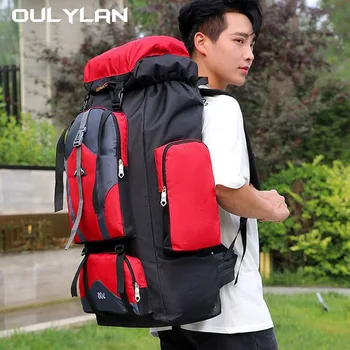 80-литровая походная сумка для альпинизма, мужской рюкзак Большой емкости, Многофункциональный дорожный рюкзак, Водонепроницаемая сумка для багажа