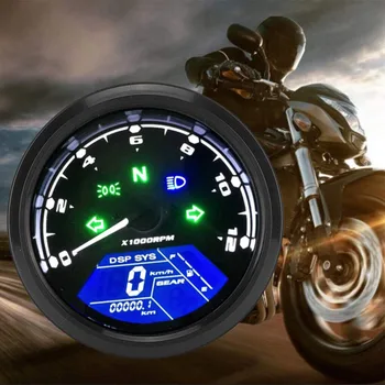 Универсальный цифровой одометр мотоцикла с ЖК-подсветкой, цифровой датчик мотоцикла для ночной езды